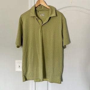 Under Armour | men green stripe polo - L